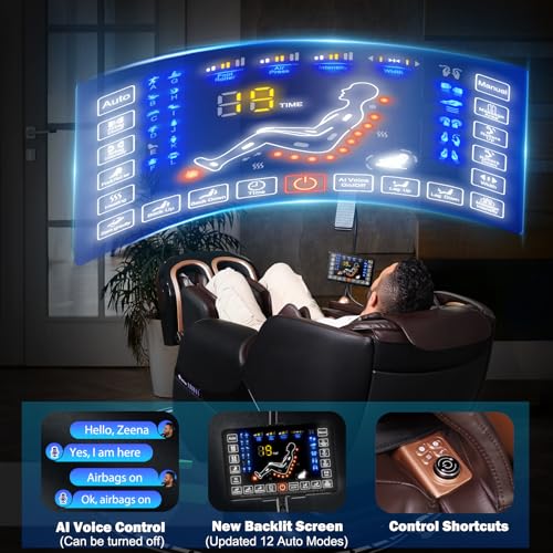 Zero Gravity SL-Track Shiatsu Massage Recliner Chair with Heat R7987