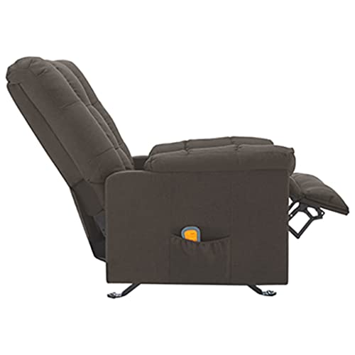Brown Fabric Reclinable Massage Wingback Chair U898