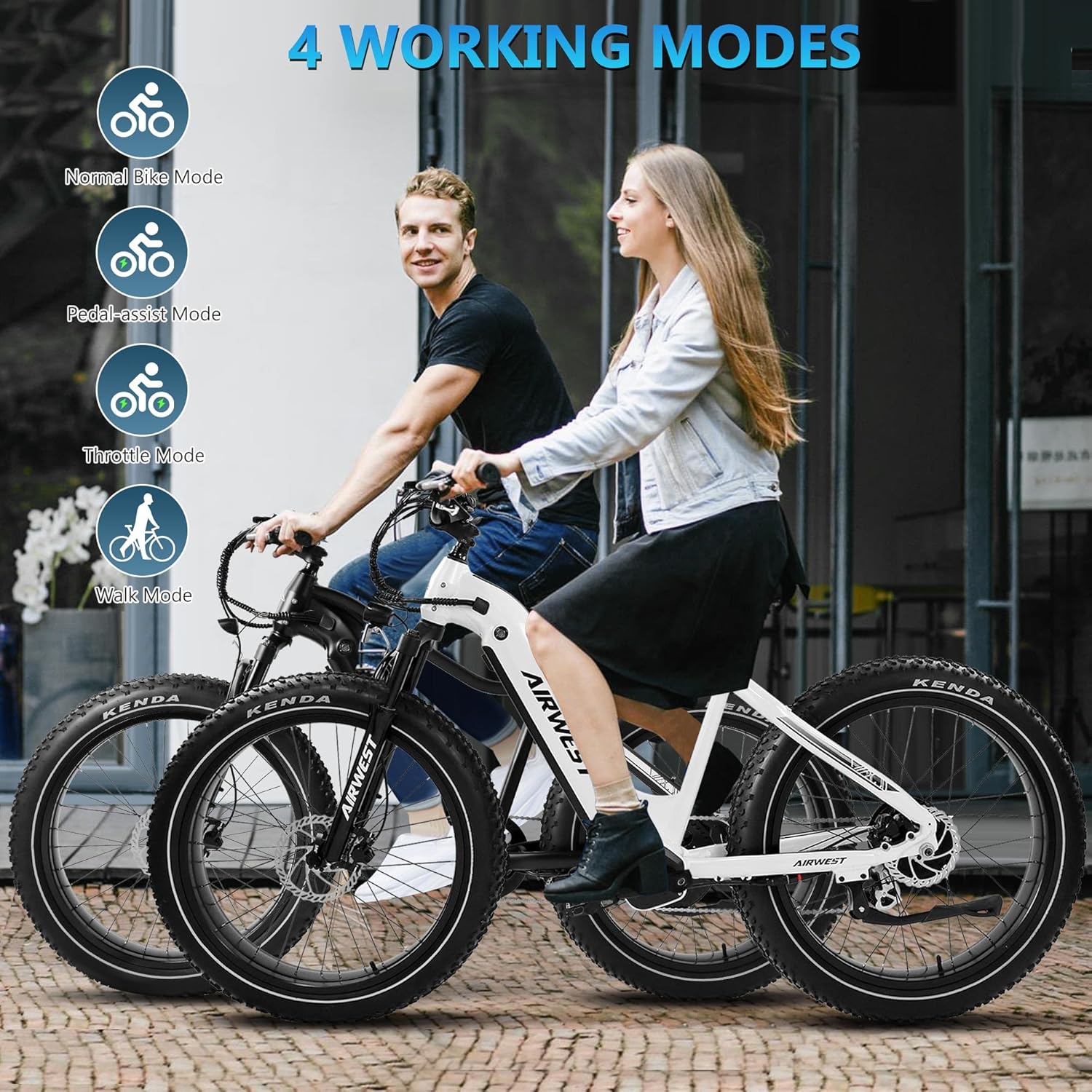 750W 26" Fat Tire Electric Bicycle with 48V 15AH Battery C5164