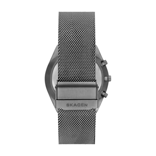 Men's Three-Hand Date Watch With Steel Mesh or Leather Band V4805