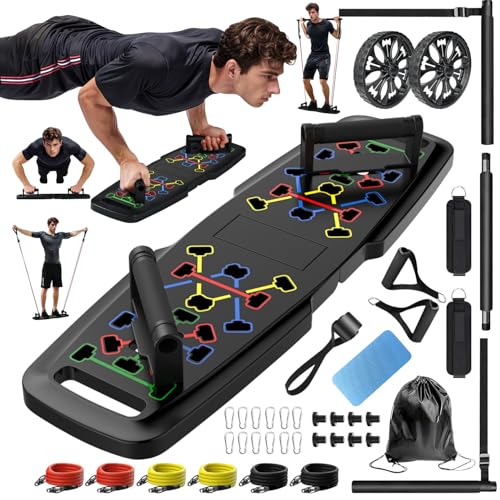 Push Up Board with Resistance Bands and Ab Roller Wheel K97926