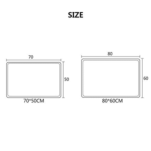 Gold Metal Rectangle Wall-Mounted Mirror 70 X 50Cm K44403