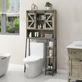 Over The Toilet Storage Cabinet with Sliding Barn Door H719