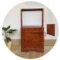 Wall Fold Up Chair Solid Wood Stool 6.8cm Thick 40x40cm T29793