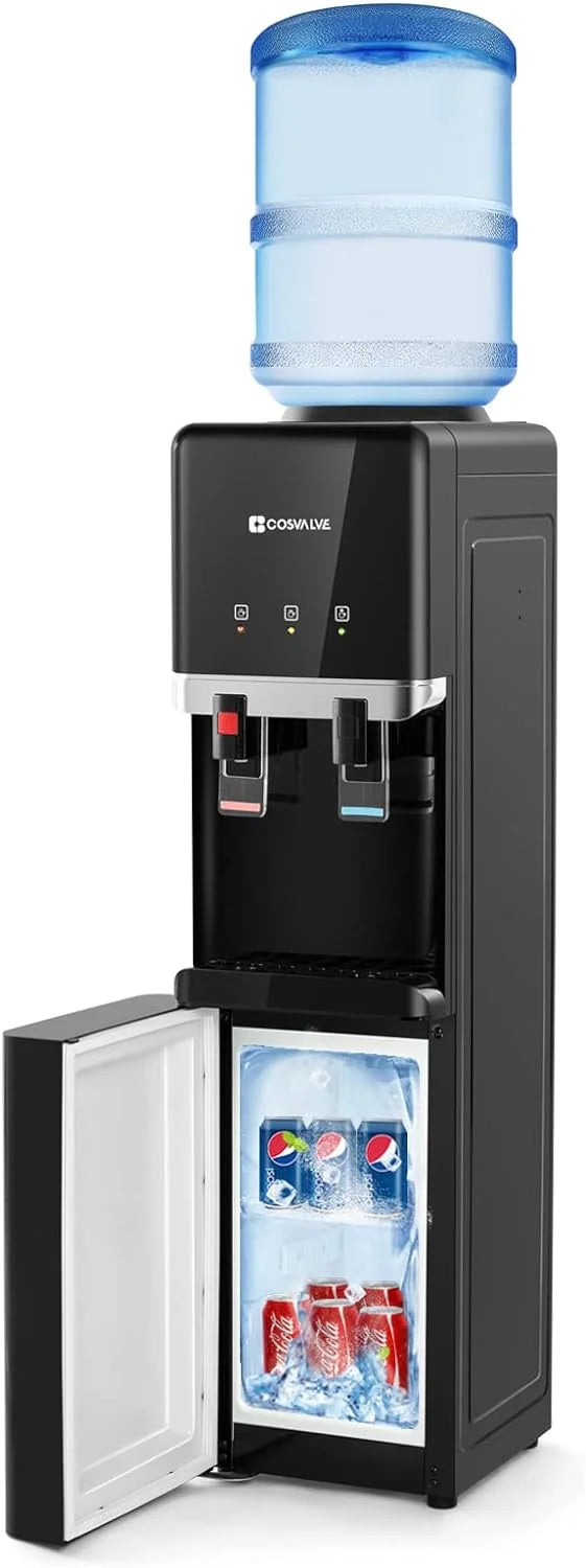 5 Gallon Top Loading Hot Cold Water Cooler with Freezer Cabinet L534512