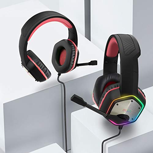 Gaming Headset with Noise Canceling Mic, 7.1 Surround Sound (Blue) R545