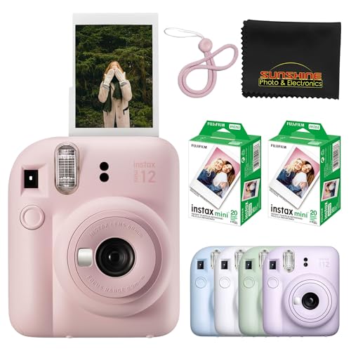 Pastel Blue Instant Camera with 40 Sheets Film Bundle H748762