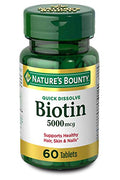 Biotin Vitamin Supplement, 5000 mcg, 60 Quick Dissolve L764