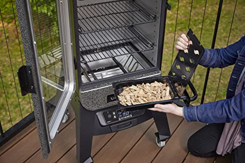 Silver Hammertone Digital Electric Vertical Smoker N3630