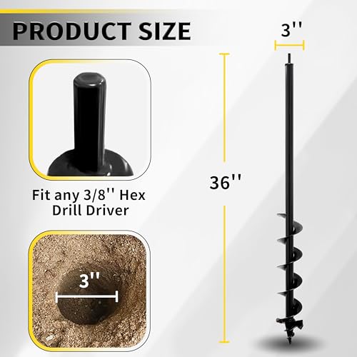 3" x 24" Garden Auger Drill Bit W33191