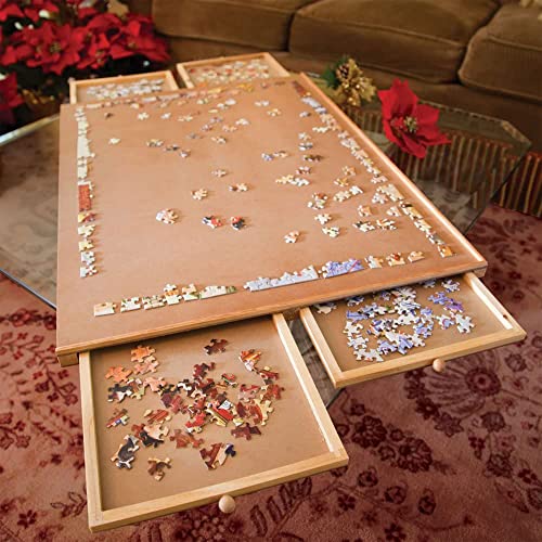 1500 Piece Wooden Puzzle Board with Drawers and Spinner R87898