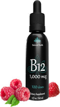 B12 1,000 mcg 2 oz 120 Servings Raspberry Flavor Sublingual Drops O8223