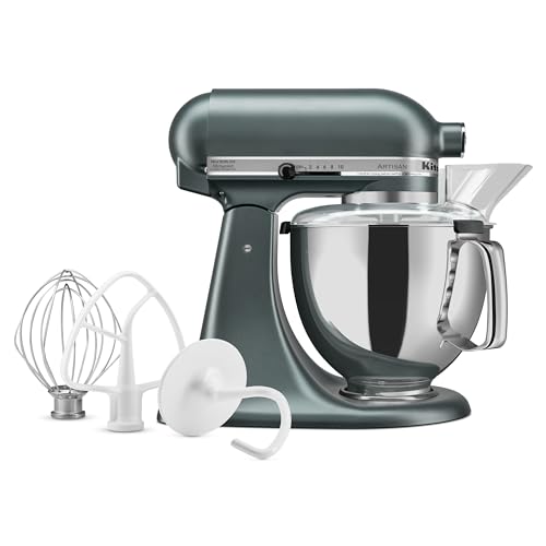 5 Quart Tilt Head Stand Mixer with Pouring Shield, Removable bowl, Aqua Sky L71289