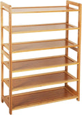 6 Tier Bamboo Shoe Rack Storage Shelf W203
