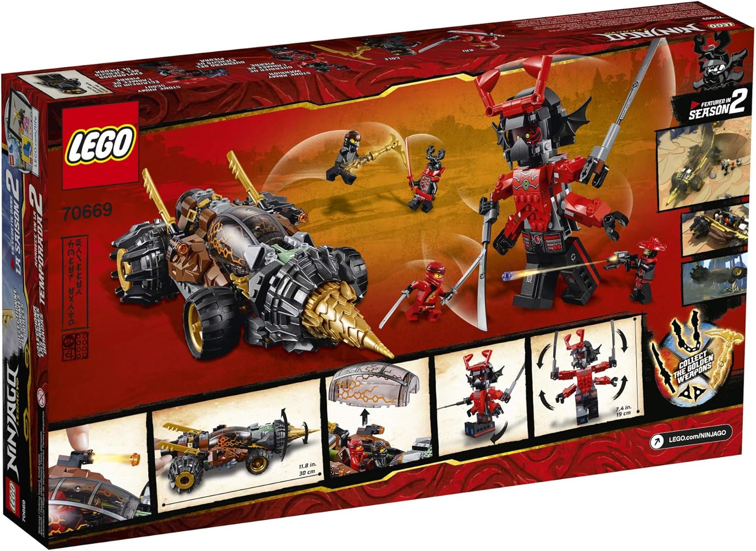 587 Pieces LEGO NINJAGO Building Kit X59835