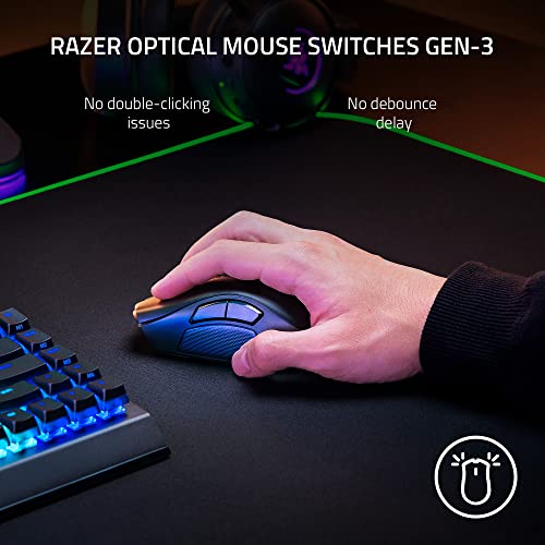 Wireless Gaming Mouse with Interchangeable Side Plate, 20K DPI Optical Sensor, Chroma RGB Lighting W2954