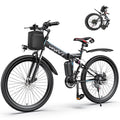750W Peak Folding Electric Mountain Bike 26'' Ebike with Removable Battery A18722