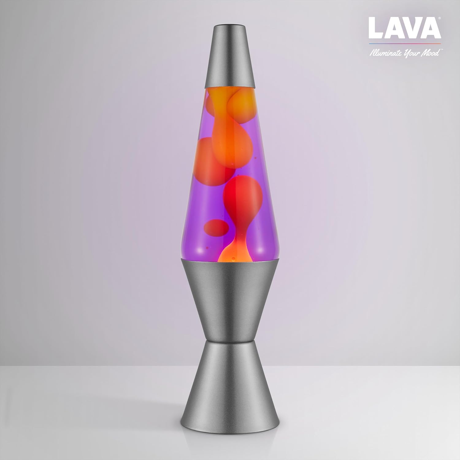 14.5" Purple Sunset Yellow Wax and Purple Liquid Motion Light A29263