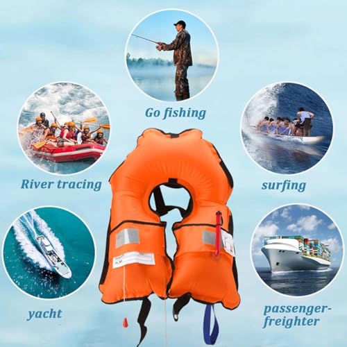 3-Pack Automatic Inflatable Life Jacket with CO2 Inflation T852