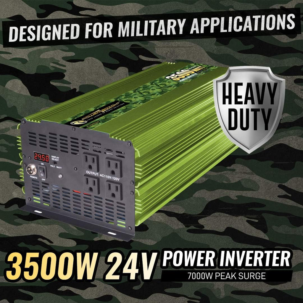3500 Watt DC 24V to 120V AC Power Inverter with LCD Digital Display F9991