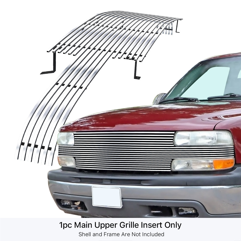 Full Face Stainless Steel Chrome Billet Grille Grill Insert S765