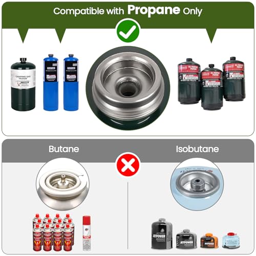 2-Burner Portable Propane Camp Stove with Griddle and Carrying Bag R360