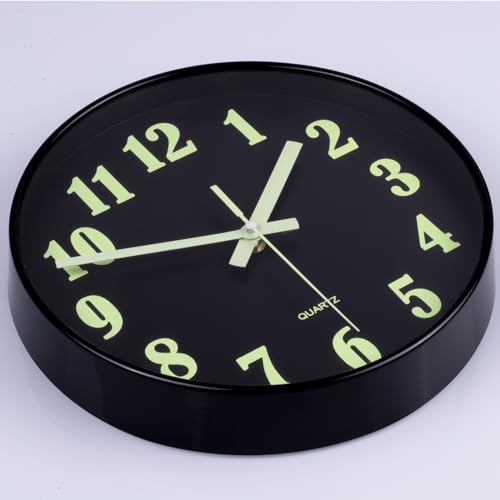 12 Inch Black Silent Wall Clock K60673