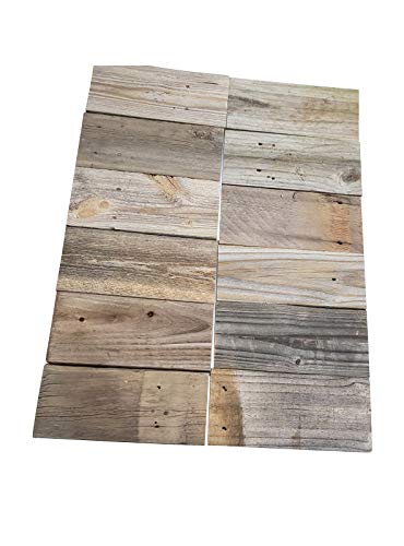 Rustic Weathered Reclaimed Wood Planks (6 planks - 24" long) I40034