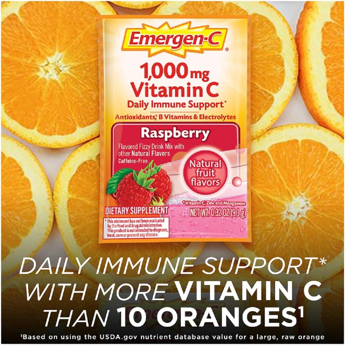 Vitamin C Energy Booster Raspberry 1000 mg 30 Packet L13692
