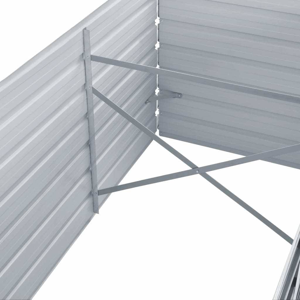 Galvanized Steel Garden Raised Bed Gray A1514