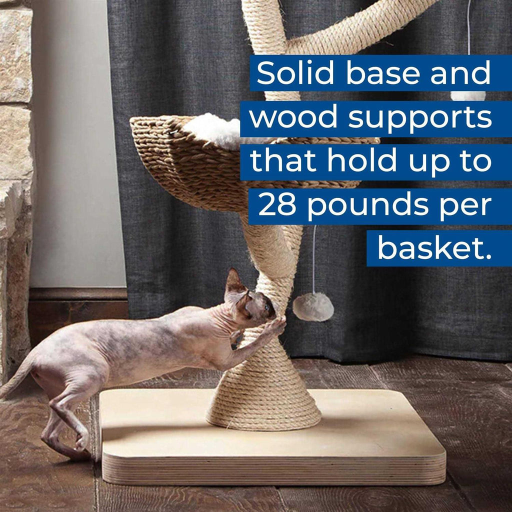 Modern Cat Tree Elevated Tower U8366