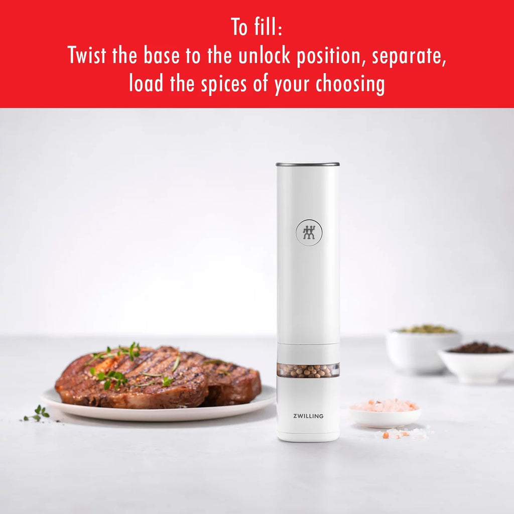 White Electric Salt Pepper Mill F43893