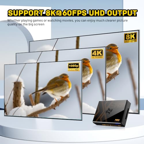 Retro Gaming Console with 16000+ Games, Android 12.0 OS, 8K UHD Output F25283