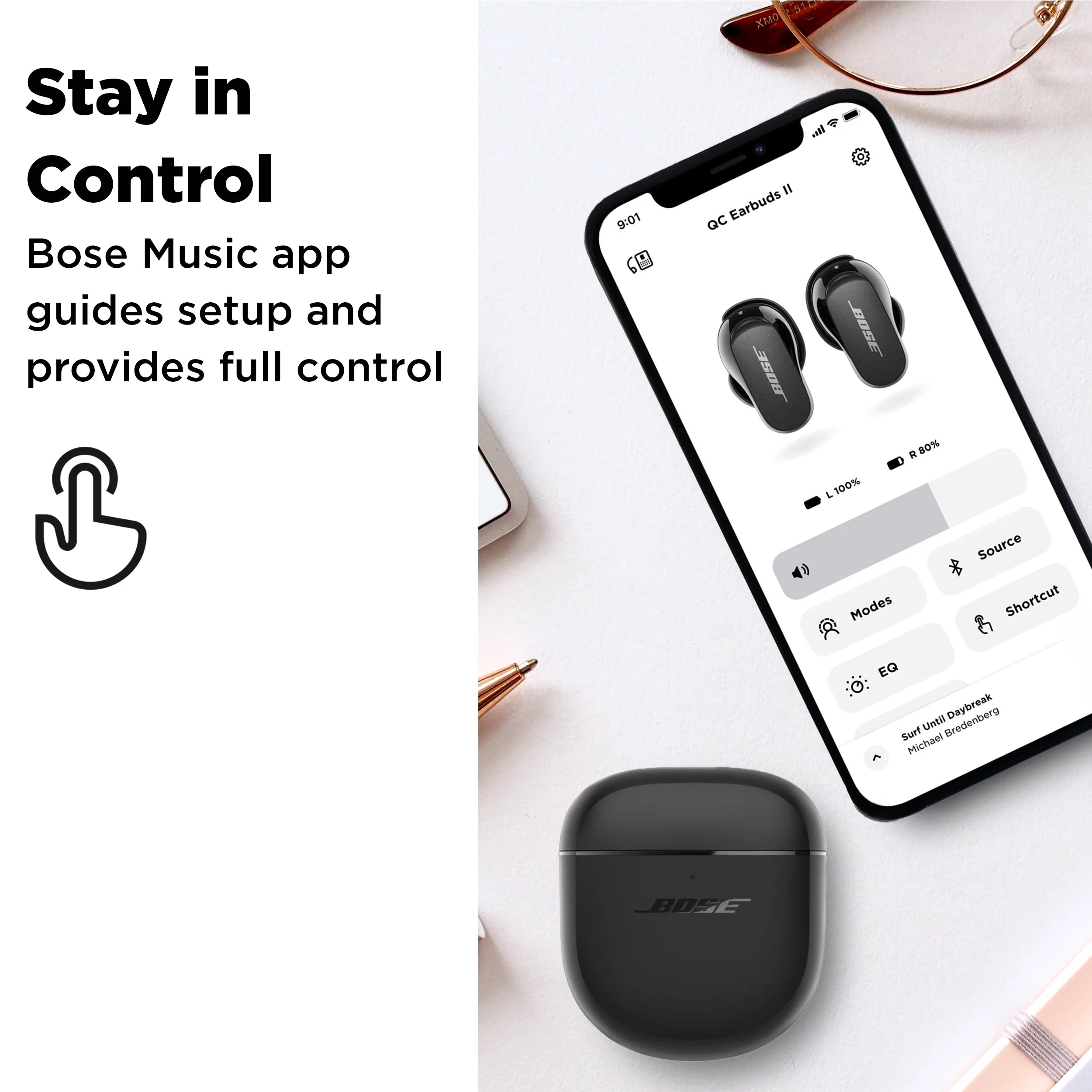Black Noise Cancelling True Wireless Bluetooth Earbuds R9881