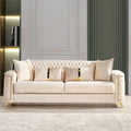 Ivory Velvet Sofa S606572