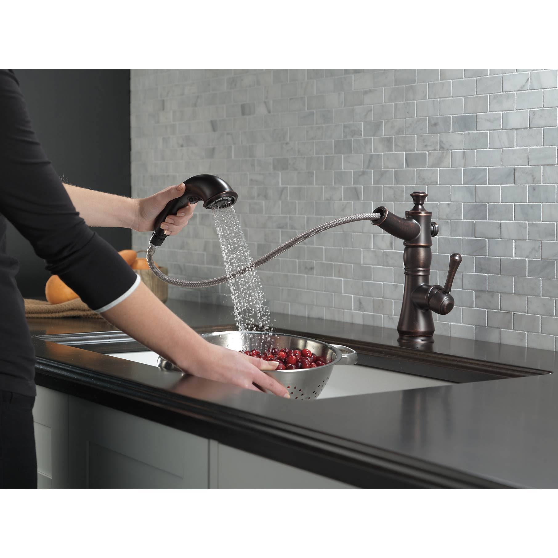 Venetian Bronze Single Handle Pull-Out Kitchen Faucet C50279