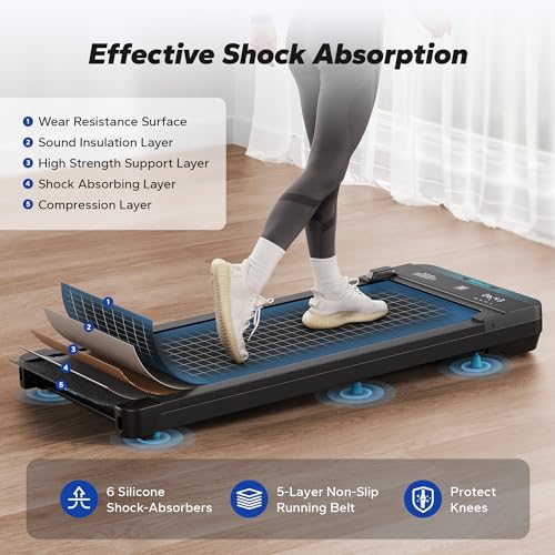 Walking Pad, Under Desk Treadmill, 2 in 1 Quiet Portable Mini Treadmill with Remote Control M132125