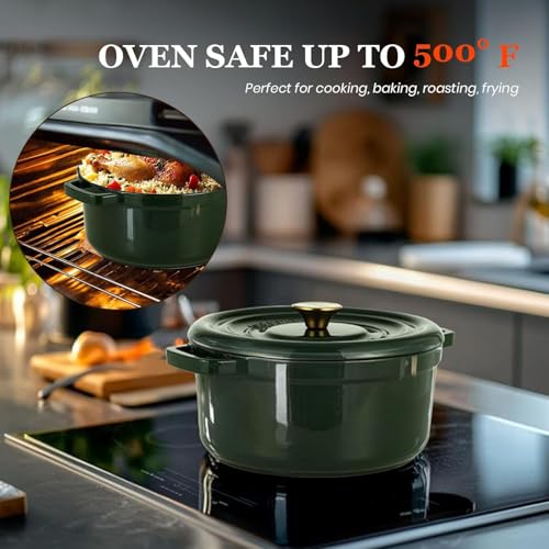 5QT Enameled Cast Iron Dutch Oven with Lid L937