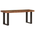 Solid Reclaimed Wood & Steel Bench E6556