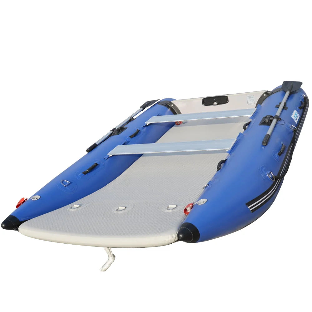 11 ft Inflatable Catamaran Boat Blue O475