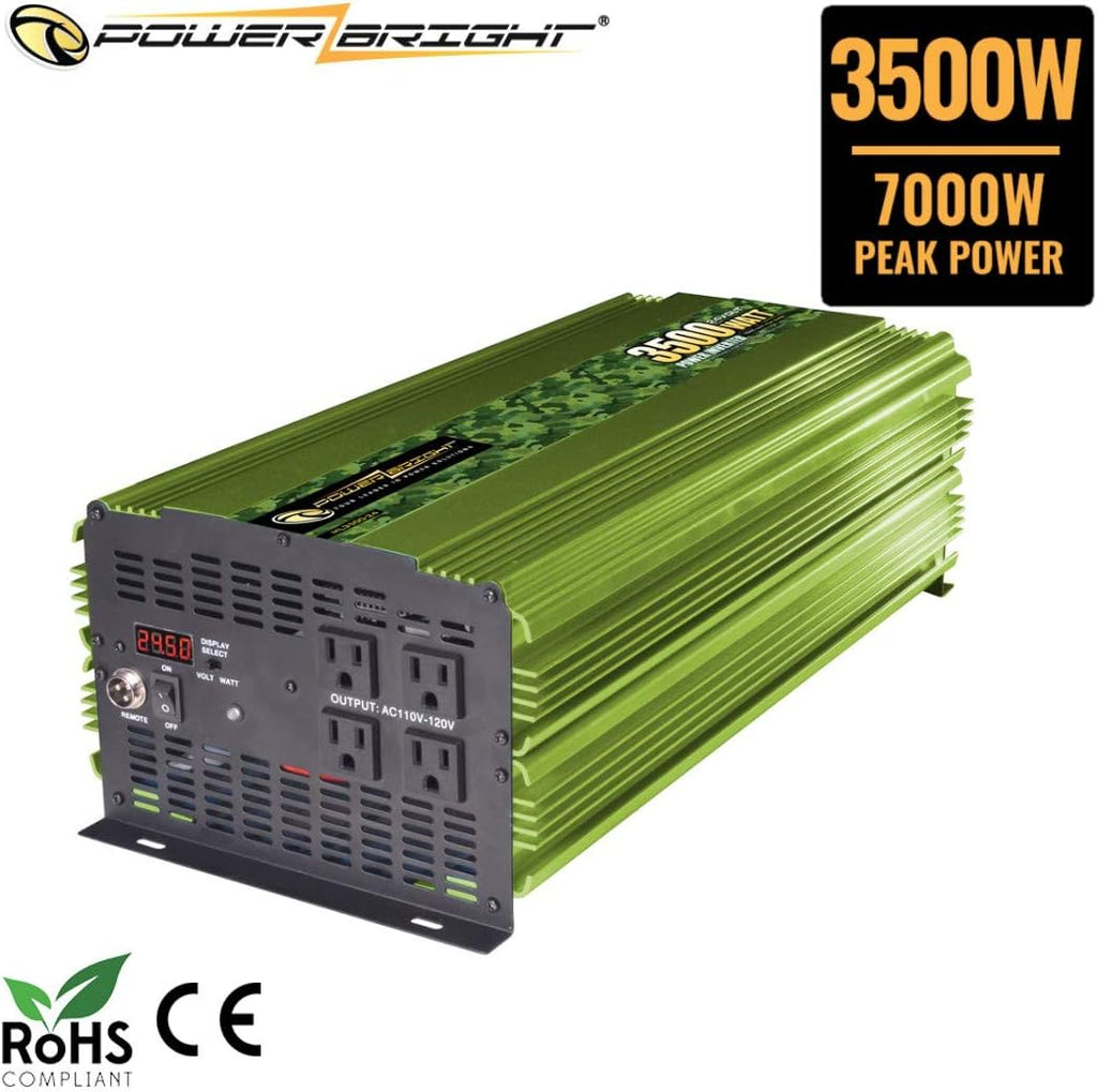 3500 Watt DC 24V to 120V AC Power Inverter with LCD Digital Display F9991