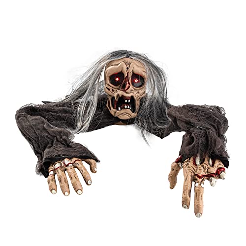 Halloween Zombie Decoration with Glowing Eyes and Sound C63970