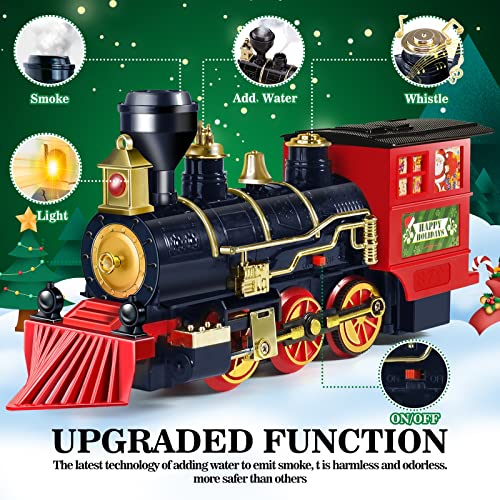 Train Set with Steam, Light and Sounds, Electric Train Toy W16886