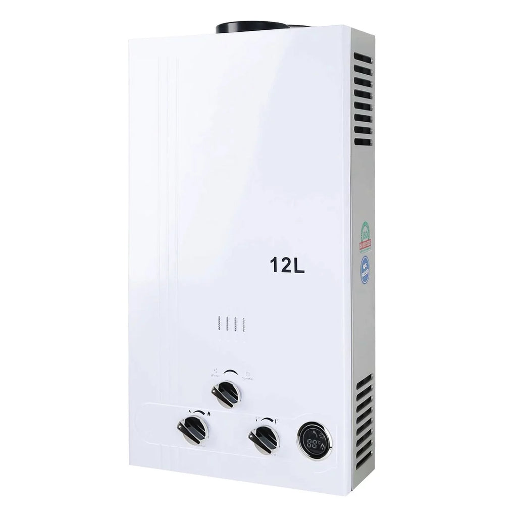12L Tankless Water Heater LPG Liquid Propane Gas Instant Hot Boiler with Digital Display W63539
