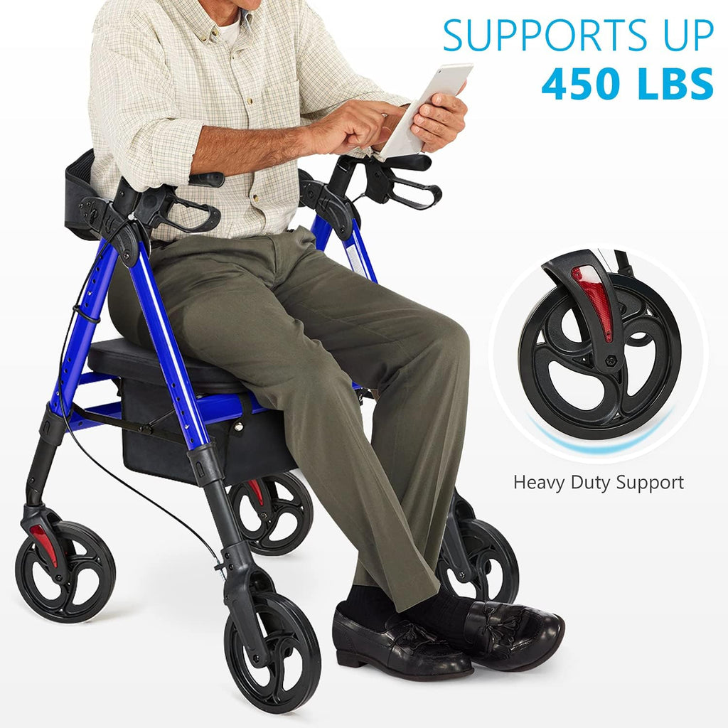 Heavy Duty Rollator Walker & 360 Degree Rotating Shower Chair D1188