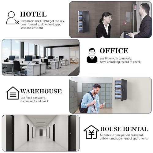 Black 32 Key Cabinet Key Lock Box X94196