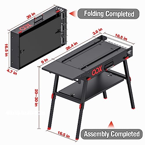Black Stainless Steel Portable Folding Grill Table V7563
