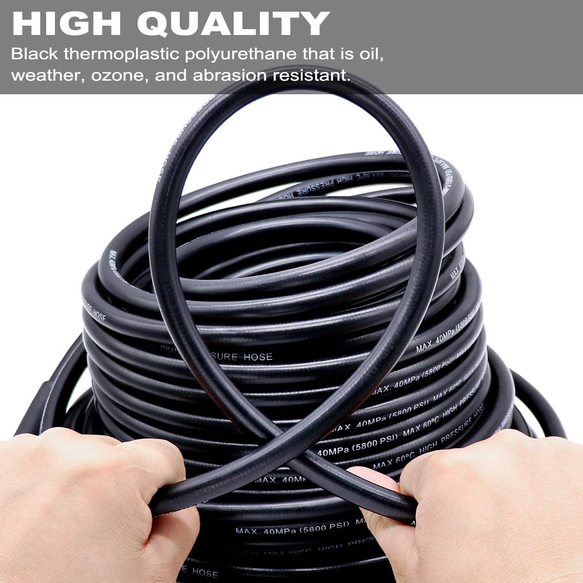 100FT 1/4 Inch NPT 5800PSI Sewer Jetter Kit with Nozzle L71298