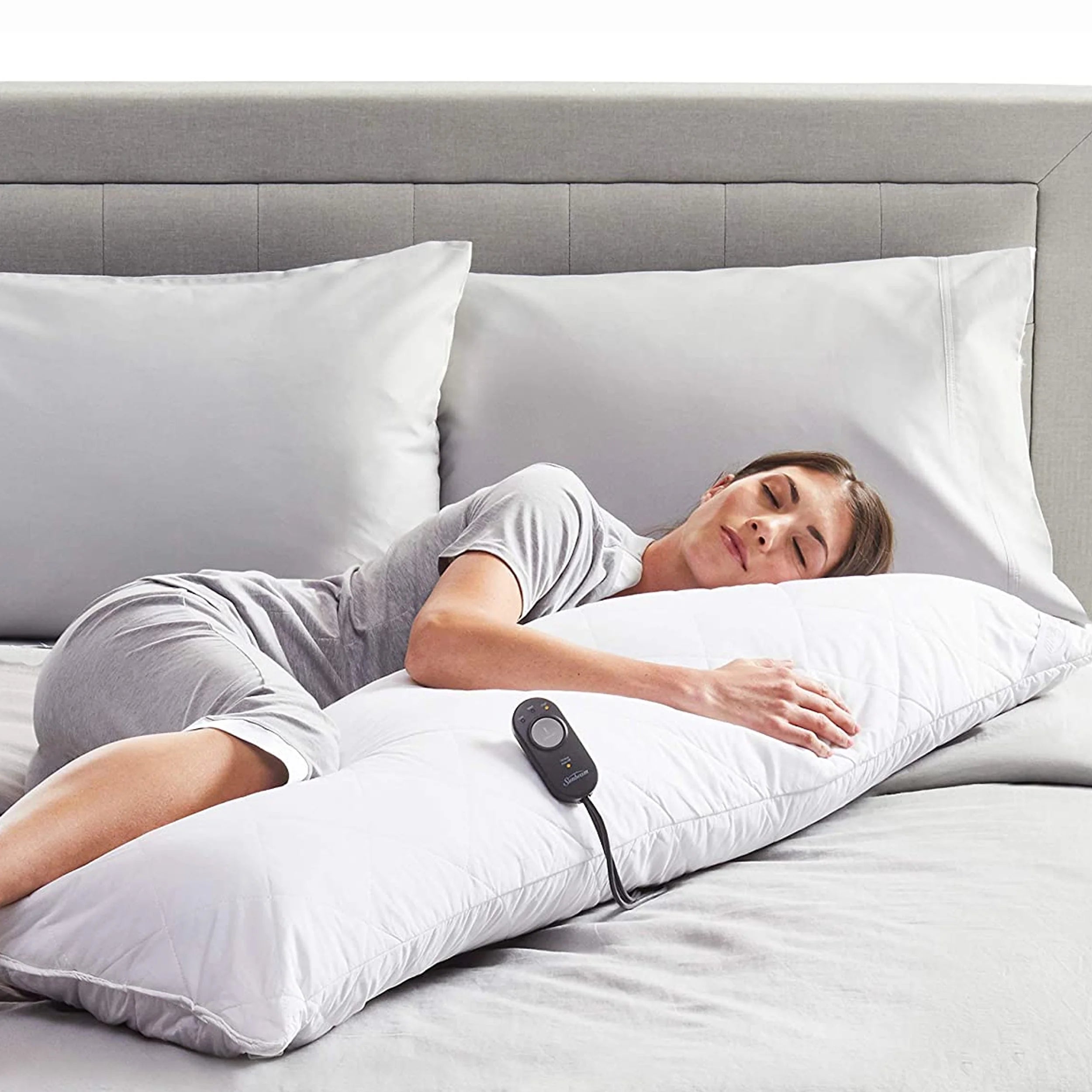 Full Size Heated Blanket with Heated Body Pillow Q8640