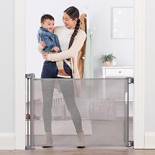 Extra Wide Retractable Baby Gate, White X93766